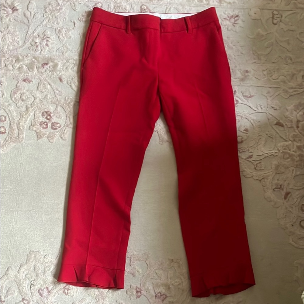 Vibrant Talbot Red Trousers